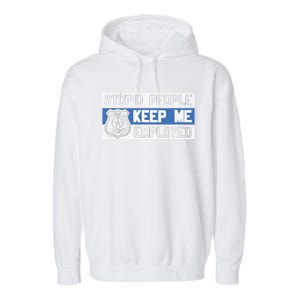 Funny Police Law Enforcement Garment-Dyed Fleece Hoodie