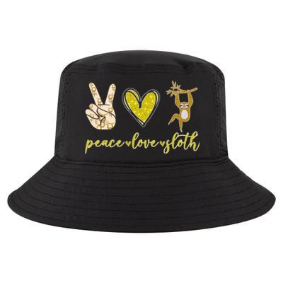 Funny Peace Love Sloth Gift Cool Comfort Performance Bucket Hat