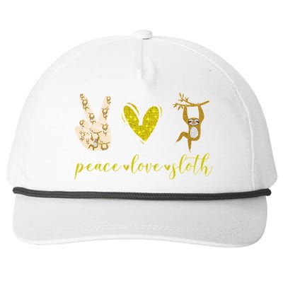 Funny Peace Love Sloth Gift Snapback Five-Panel Rope Hat