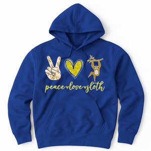 Funny Peace Love Sloth Gift Hoodie