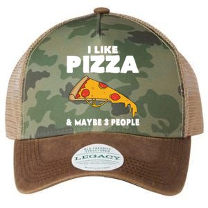 Funny Pizza Lover Gift Cool I Like Pizza And Maybe 3 People Gift Legacy Tie Dye Trucker Hat