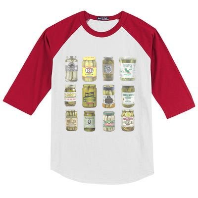 Funny Pickle Lovers Gift Kids Colorblock Raglan Jersey