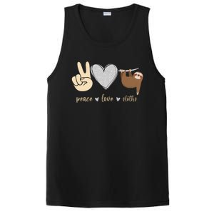 Funny Peace Love Sloths Unisex Gift Gift PosiCharge Competitor Tank