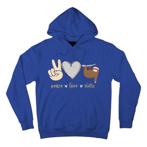 Funny Peace Love Sloths Unisex Gift Gift Hoodie