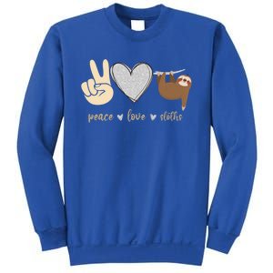 Funny Peace Love Sloths Unisex Gift Gift Sweatshirt