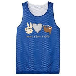 Funny Peace Love Sloths Unisex Gift Gift Mesh Reversible Basketball Jersey Tank