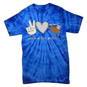 Funny Peace Love Sloths Unisex Gift Gift Tie-Dye T-Shirt