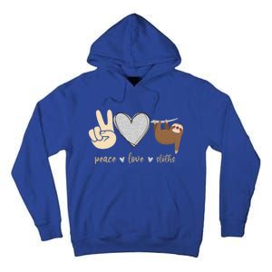 Funny Peace Love Sloths Unisex Gift Gift Tall Hoodie