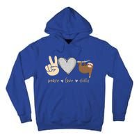 Funny Peace Love Sloths Unisex Gift Gift Tall Hoodie