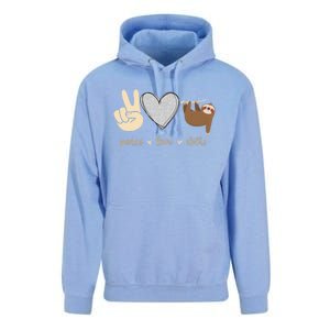 Funny Peace Love Sloths Unisex Gift Gift Unisex Surf Hoodie