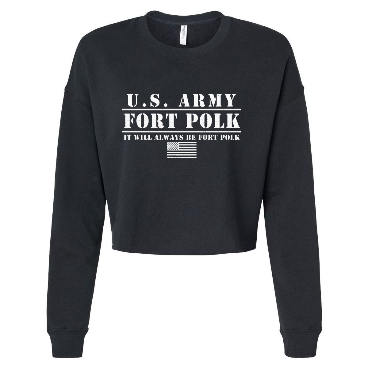 Fort Polk Louisiana Tigerland It Will Always Be Ft. Polk Cropped Pullover Crew