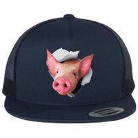 Funny Pig Lover Shirts Farm Animal Flat Bill Trucker Hat