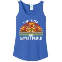 Funny Pizza Lover I Like Pizza And Maybe 3 People Gift Ladies Essential Tank