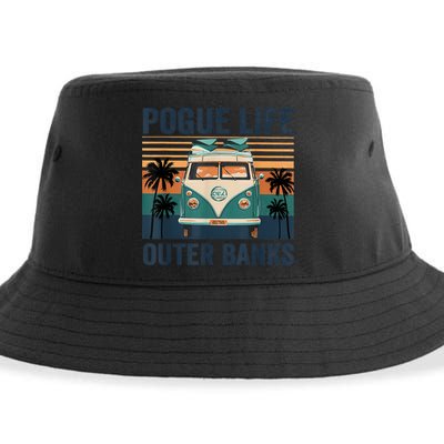 Funny Pogue Life Outer Banks Retro Vintage 1 Sustainable Bucket Hat