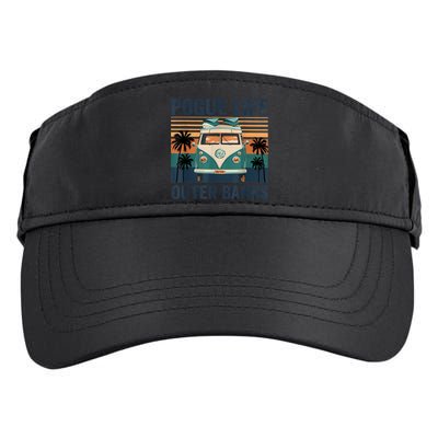 Funny Pogue Life Outer Banks Retro Vintage 1 Adult Drive Performance Visor