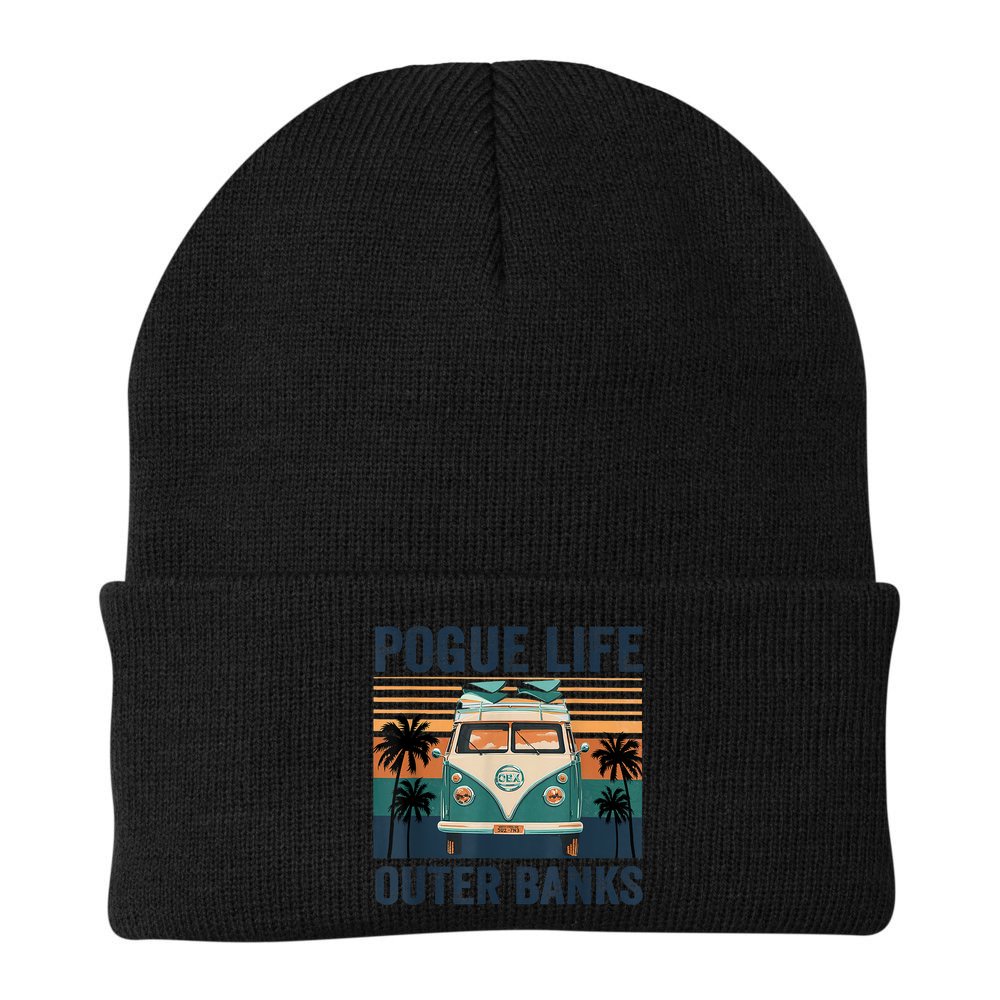 Funny Pogue Life Outer Banks Retro Vintage 1 Beanie