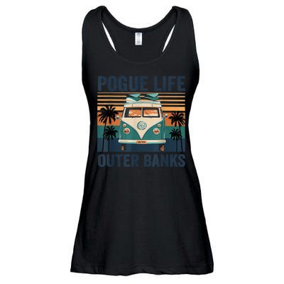 Funny Pogue Life Outer Banks Retro Vintage 1 Ladies Essential Flowy Tank