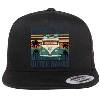 Funny Pogue Life Outer Banks Retro Vintage 1 Flatbill Hat