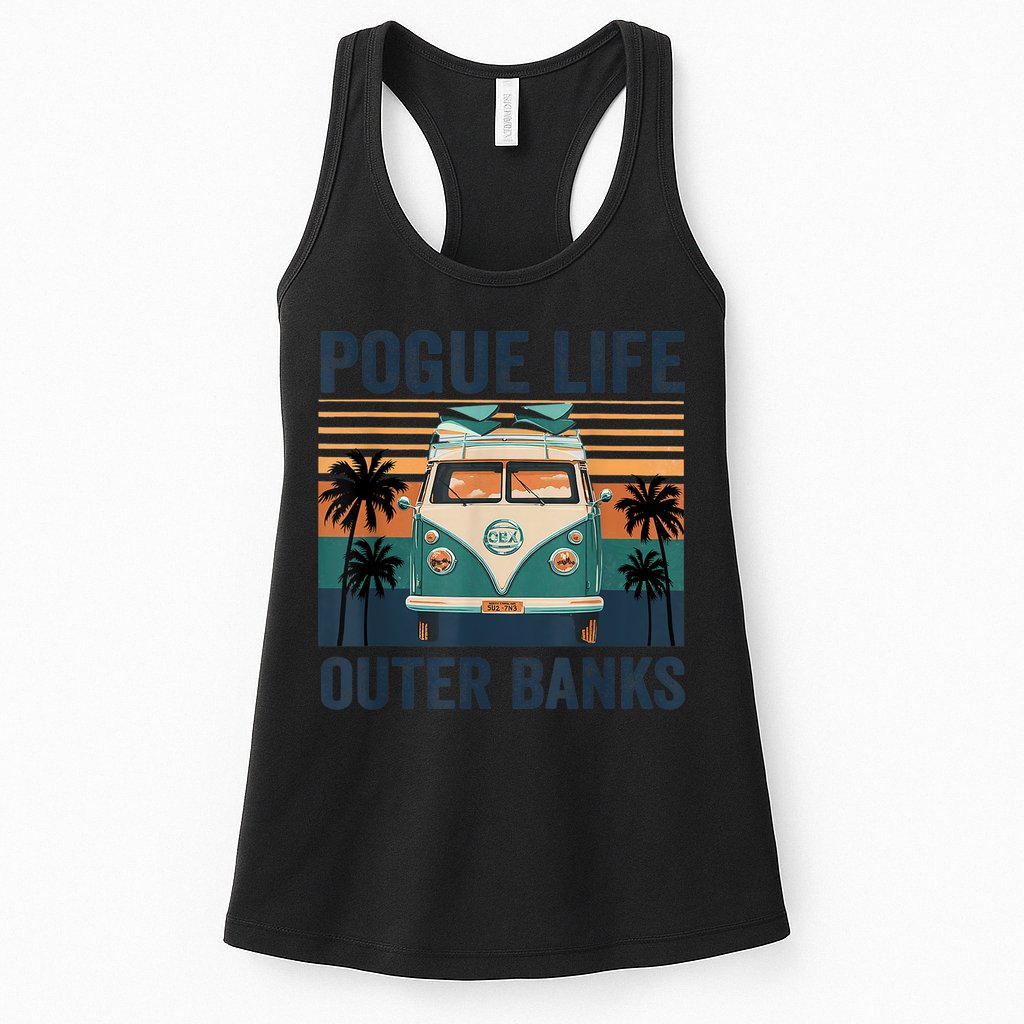 Funny Pogue Life Outer Banks Retro Vintage 1 Womens Tank Top