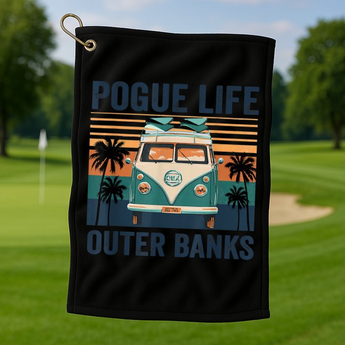 Funny Pogue Life Outer Banks Retro Vintage 1 Golf Towel