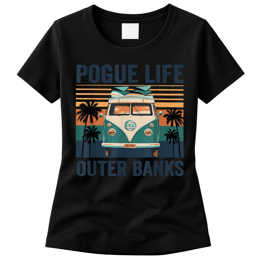 Funny Pogue Life Outer Banks Retro Vintage 1 Womens T-Shirt