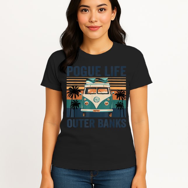Funny Pogue Life Outer Banks Retro Vintage 1 Womens T-Shirt
