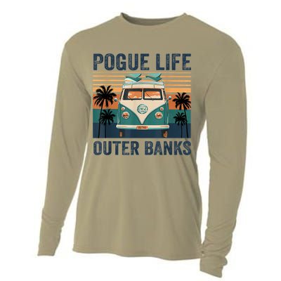 Funny Pogue Life Outer Banks Retro Vintage 1 Cooling Performance Long Sleeve Crew