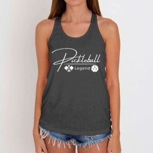 Funny Pickleball Legend Player Women's Knotted Racerback Tank