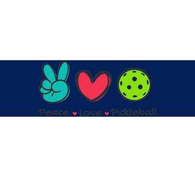 Funny Peace Love Pickleball Court Play Loves Pickleball Bumper Sticker