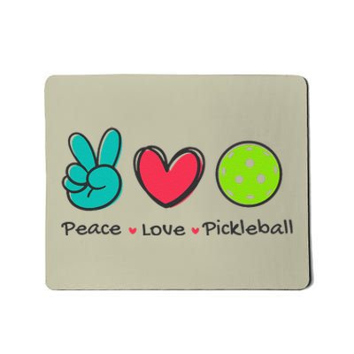 Funny Peace Love Pickleball Court Play Loves Pickleball Mousepad