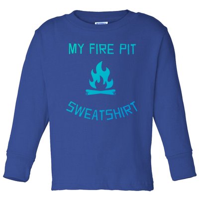 Fire Pit Lake Life Campfire Bonfire Camping Gift Toddler Long Sleeve Shirt