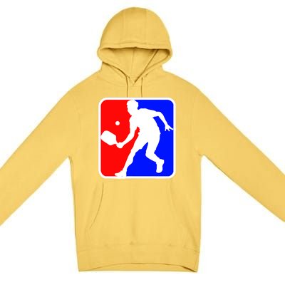 Funny Pickleball Logo Gift Premium Pullover Hoodie