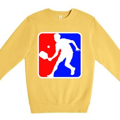 Funny Pickleball Logo Gift Premium Crewneck Sweatshirt