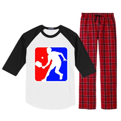 Funny Pickleball Logo Gift Raglan Sleeve Pajama Set