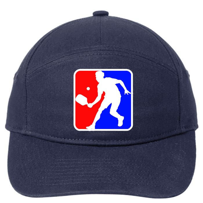 Funny Pickleball Logo Gift 7-Panel Snapback Hat