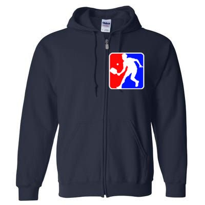 Funny Pickleball Logo Gift Full Zip Hoodie