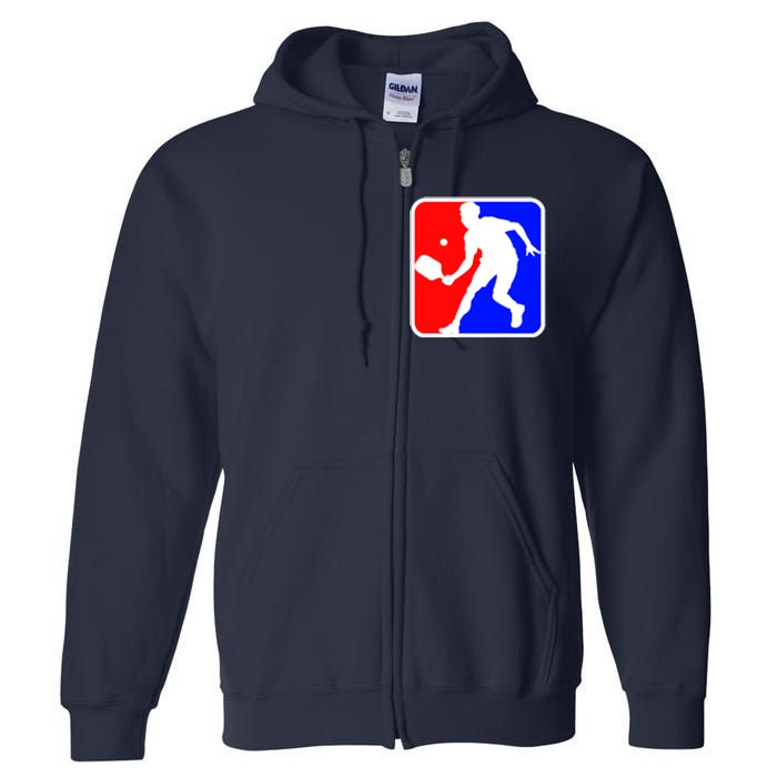 Funny Pickleball Logo Gift Full Zip Hoodie