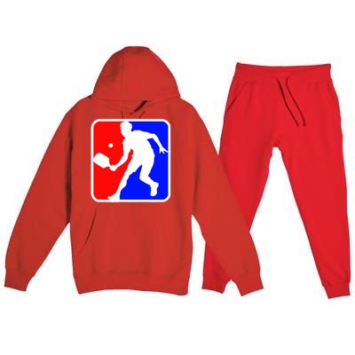 Funny Pickleball Logo Gift Premium Hooded Sweatsuit Set