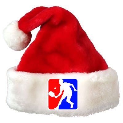 Funny Pickleball Logo Gift Premium Christmas Santa Hat