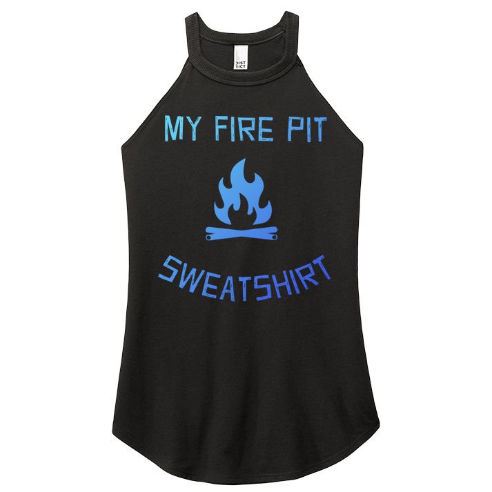 Fire Pit Lake Life Campfire Bonfire Camping Gift Women's Perfect Tri Rocker Tank