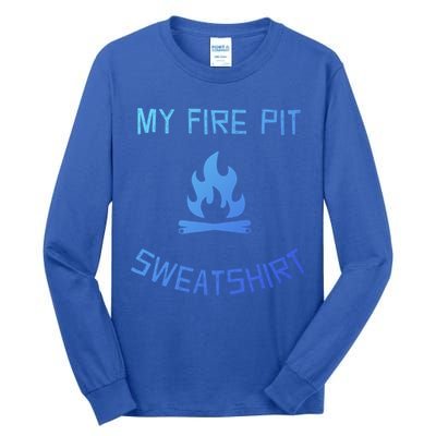 Fire Pit Lake Life Campfire Bonfire Camping Gift Tall Long Sleeve T-Shirt