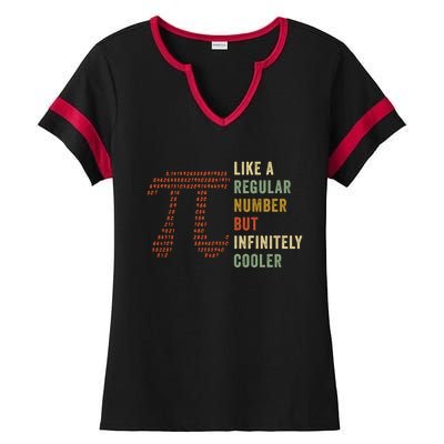 Funny Pi Like A Regular Number But Infinitely Cooler Gift Ladies Halftime Notch Neck Tee