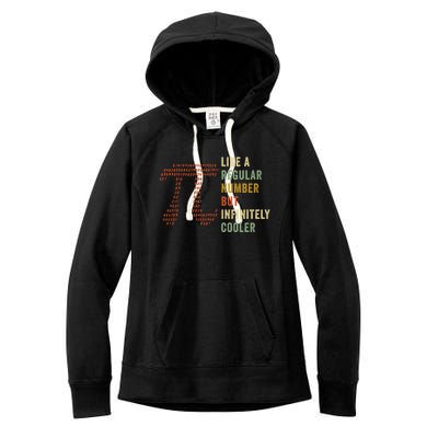 Funny Pi Like A Regular Number But Infinitely Cooler Gift Women's Fleece Hoodie