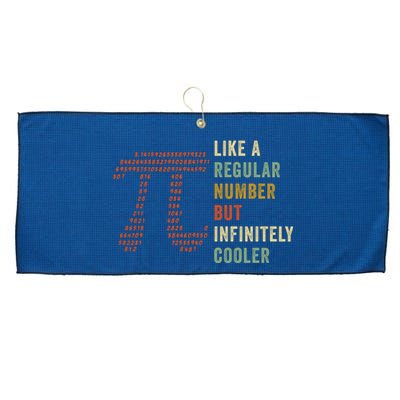 Funny Pi Like A Regular Number But Infinitely Cooler Gift Large Microfiber Waffle Golf Towel