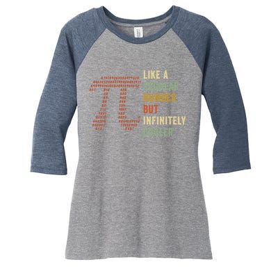 Funny Pi Like A Regular Number But Infinitely Cooler Gift Women's Tri-Blend 3/4-Sleeve Raglan Shirt