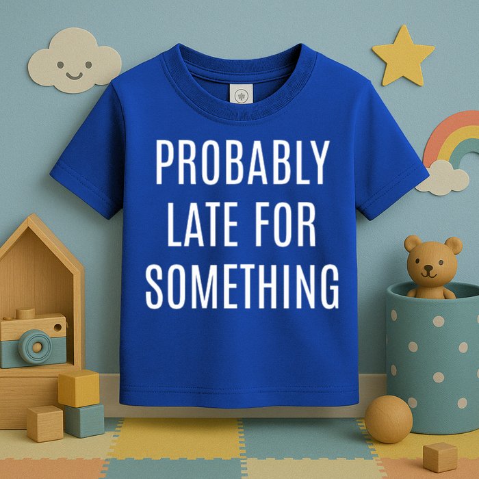 Funny Probably Late For Something Sarcastic Gift Toddler T-Shirt