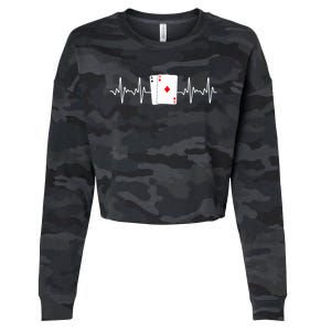 Funny Poker Lover Design Gamblers Poker Player Cropped Pullover Crew