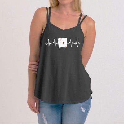 Funny Poker Lover Design Gamblers Poker Player Women's Strappy Tank