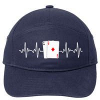 Funny Poker Lover Design Gamblers Poker Player 7-Panel Snapback Hat