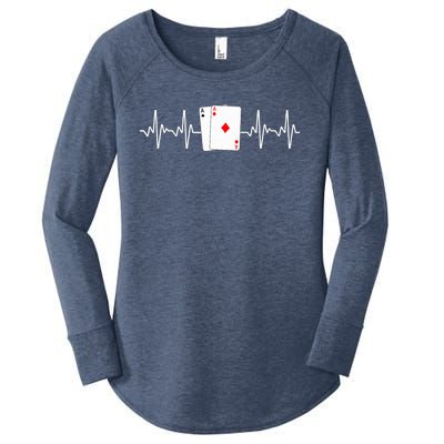 Funny Poker Lover Design Gamblers Poker Player Women's Perfect Tri Tunic Long Sleeve Shirt